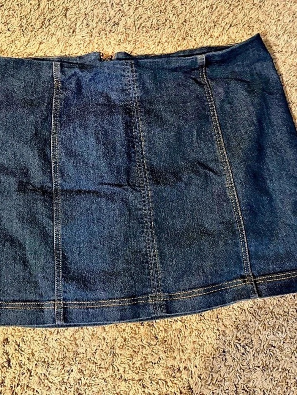 BCBGMAXAZRIA Denim Mini Skirt Size 10 Blue